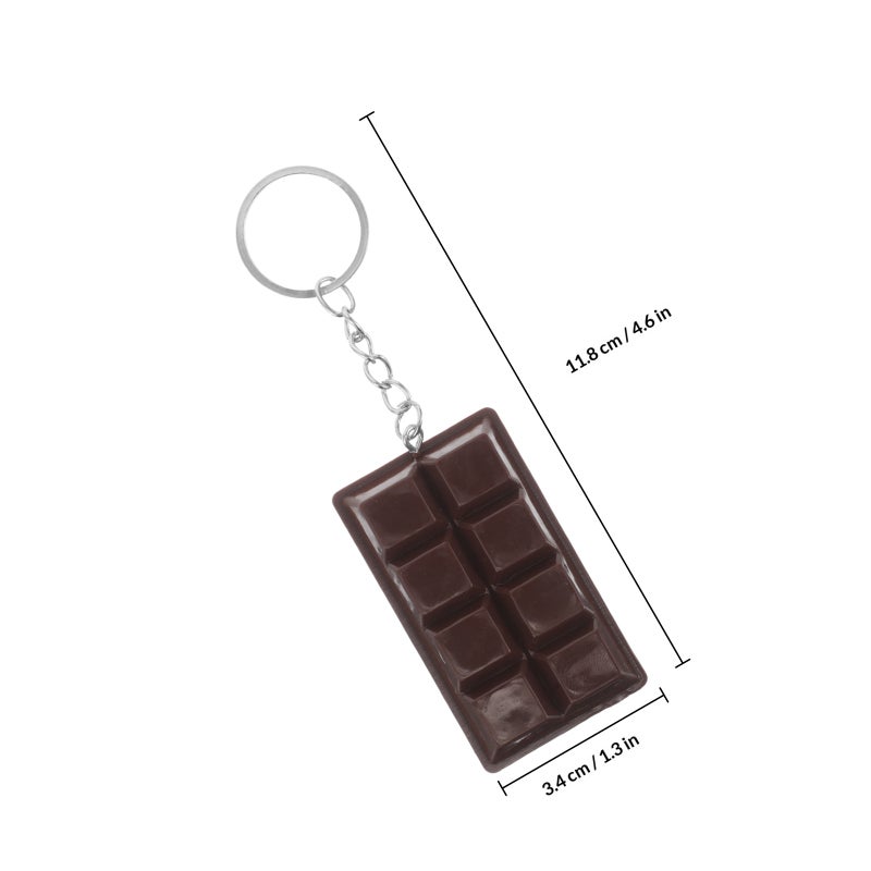 4pcs Funny Chocolate Keychain Cute Keychain Key Chain Accessories For Backpacks Novelty Keyring Keychain For Couples Key Decor For Bags - Image 2