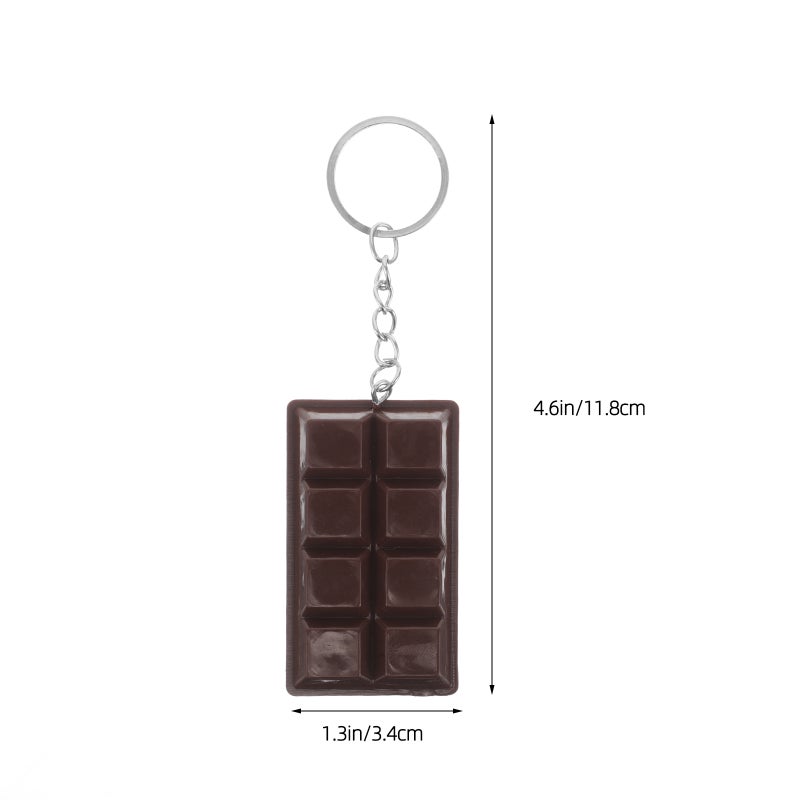 4pcs Funny Chocolate Keychain Cute Keychain Key Chain Accessories For Backpacks Novelty Keyring Keychain For Couples Key Decor For Bags - Image 3