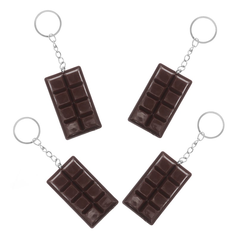 4pcs Funny Chocolate Keychain Cute Keychain Key Chain Accessories For Backpacks Novelty Keyring Keychain For Couples Key Decor For Bags - Image 5