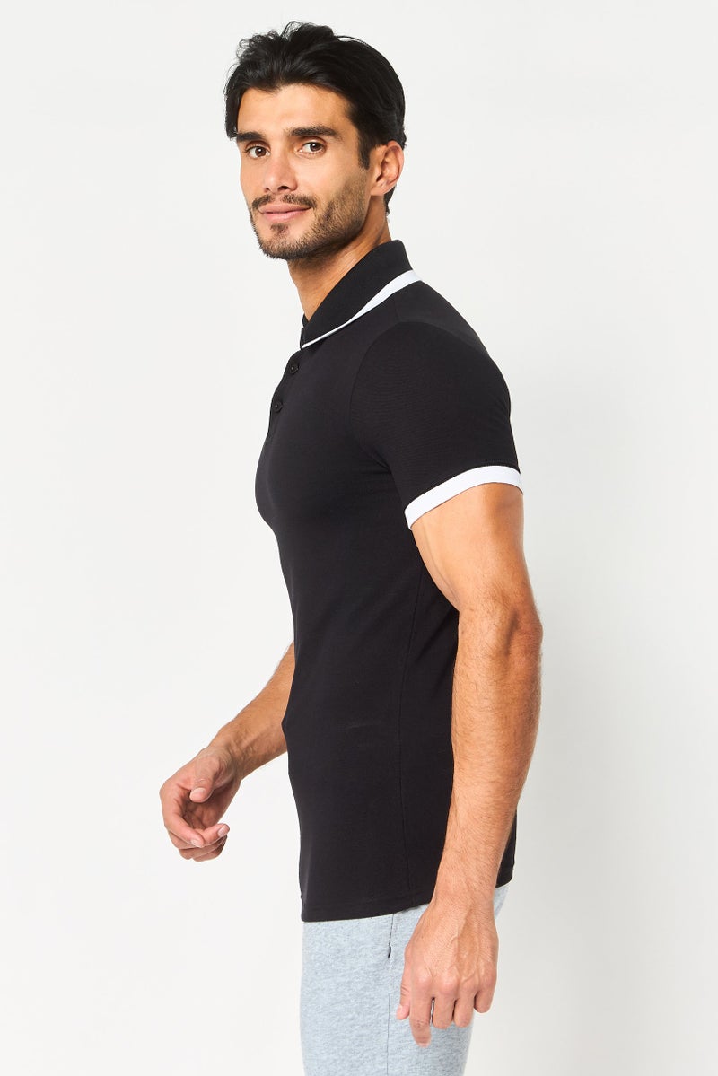 PUMA Men Sportswear Fit Short Sleeve Outdoor Polo Shirt, Black - Image 2
