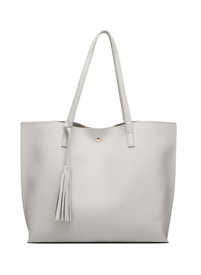 Generic - Women's Soft Faux Leather Tote Shoulder Bag Big Capacity Tassel Handbag  Large Capacity New Style Tassel Bag Luxury Ladies Tote Bag - Image 1