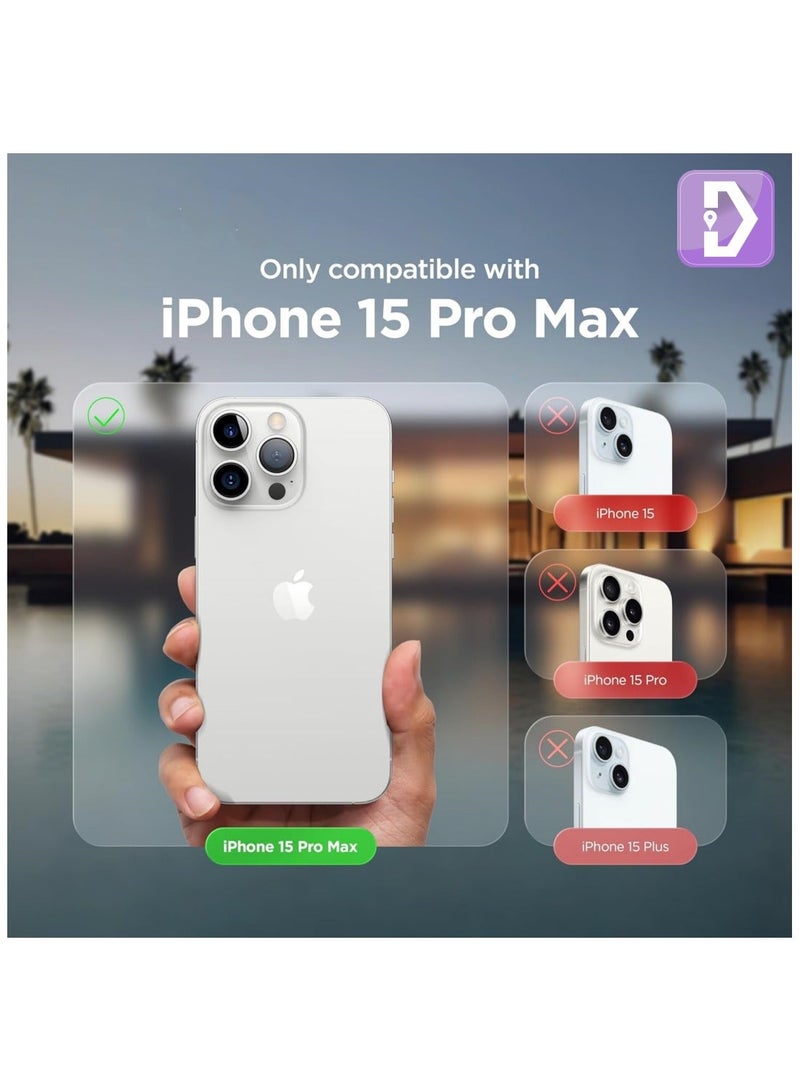 Delivus جراب سيليكون لهاتف آيفون - لمسة ناعمة للغاية مع حماية من السقوط بمعيار عسكري - بطانة ميكروفايبر مضادة للخدوش - جراب واقي ضد الصدمات نحيف ورقيق (آيفون 15 برو ماكس، أزرق) - Image 2