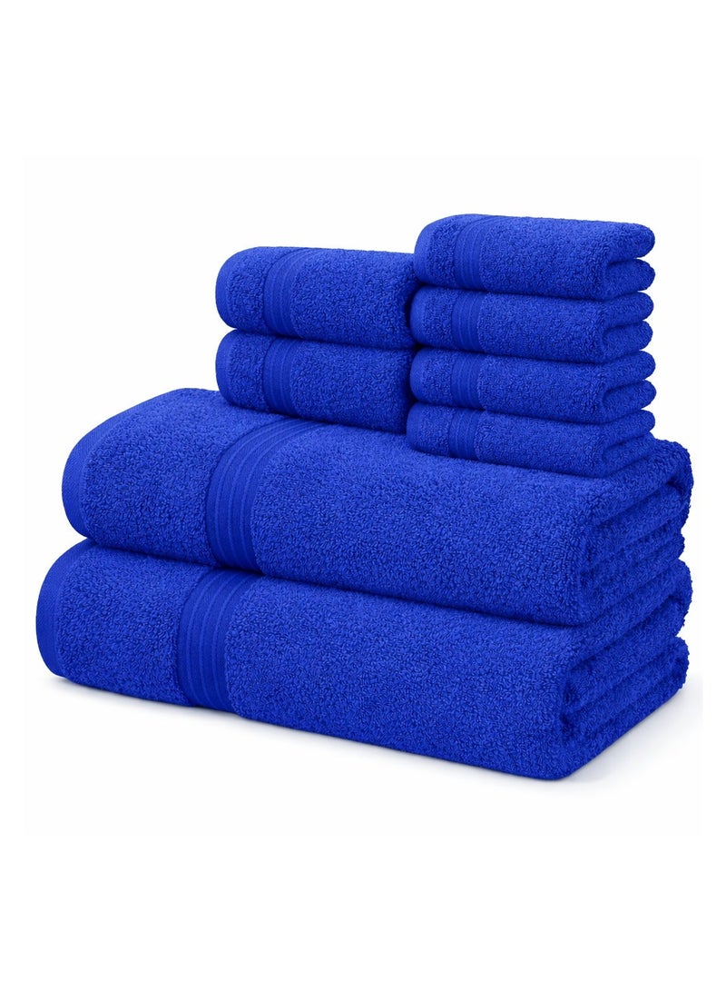 Bliss Casa - 8 Pieces Towel Set - 2 Bath Towels, 2 Hand Towels, and 4 Washcloths, 600 GSM Ring Spun Cotton Highly Absorbent Towels for Bathroom, Shower Towel - Image 3