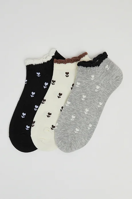 أر أند بي 3 Pack Patterned Ankle Socks