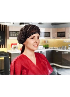 SAQOWARE 100 Peice Disposable Hair Net/Mob Caps/Hair Caps-Black with Elastic Stretch Band Polypropylene Hats  - Image 3