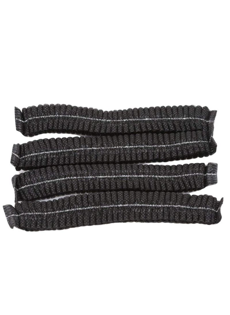 SAQOWARE 100 Peice Disposable Hair Net/Mob Caps/Hair Caps-Black with Elastic Stretch Band Polypropylene Hats  - Image 5