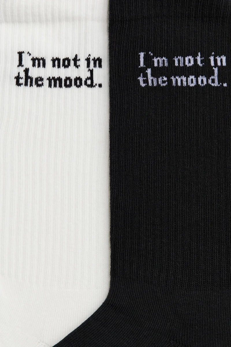 اتش اند ام جوارب بتفاصيل نقشة من قطعتين