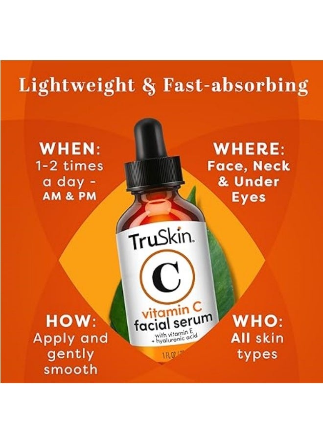 TruSkin - TruSkin Vitamin C Serum for Face, Anti Aging Serum with Hyaluronic Acid, Vitamin E - Image 1