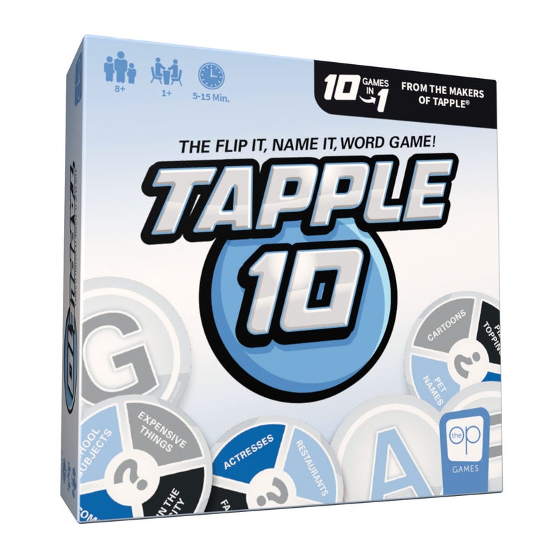 USAopoly Tapple 10 | Featuring 10 Different Games in 1 | Fast-Paced Fun Family Card Game in Portable Packaging | 1 or More Players, Ages 8+ - Image 1