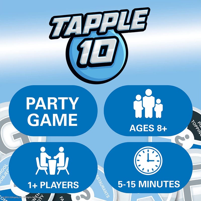 USAopoly Tapple 10 | Featuring 10 Different Games in 1 | Fast-Paced Fun Family Card Game in Portable Packaging | 1 or More Players, Ages 8+ - Image 2