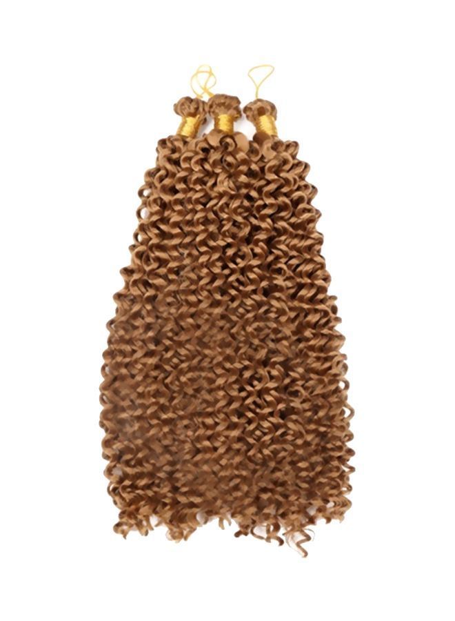 NIBEMINENT 3-Bundle Curly Hair Extension Blonde 8inch