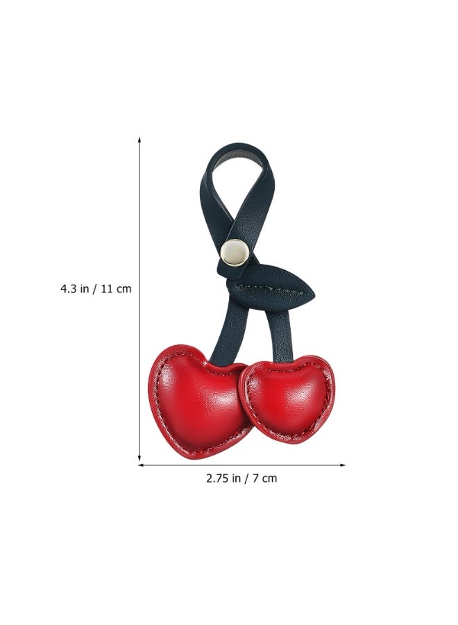 nookly 2 Pcs Cherry Bag Charm, Cute Keychain Charms, Purse Charms Kawaii Fruit Pendant for Handbags Accessories - Image 2