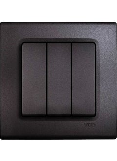 Viko Linnera Life Series Night Black Triple Key with Frame 