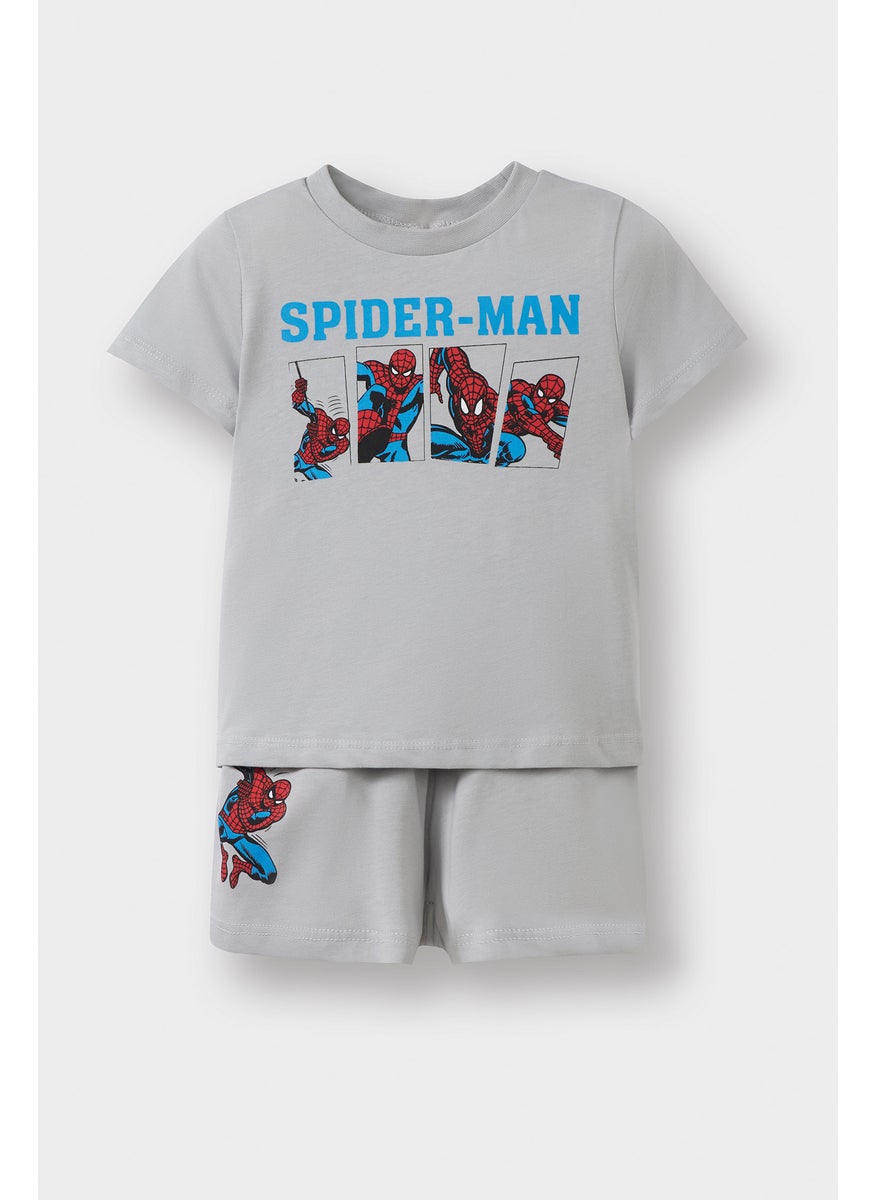DeFacto Baby Boy 2 piece Regular Fit Licensed by Marvel Knitted Pyjamas  - Image 1