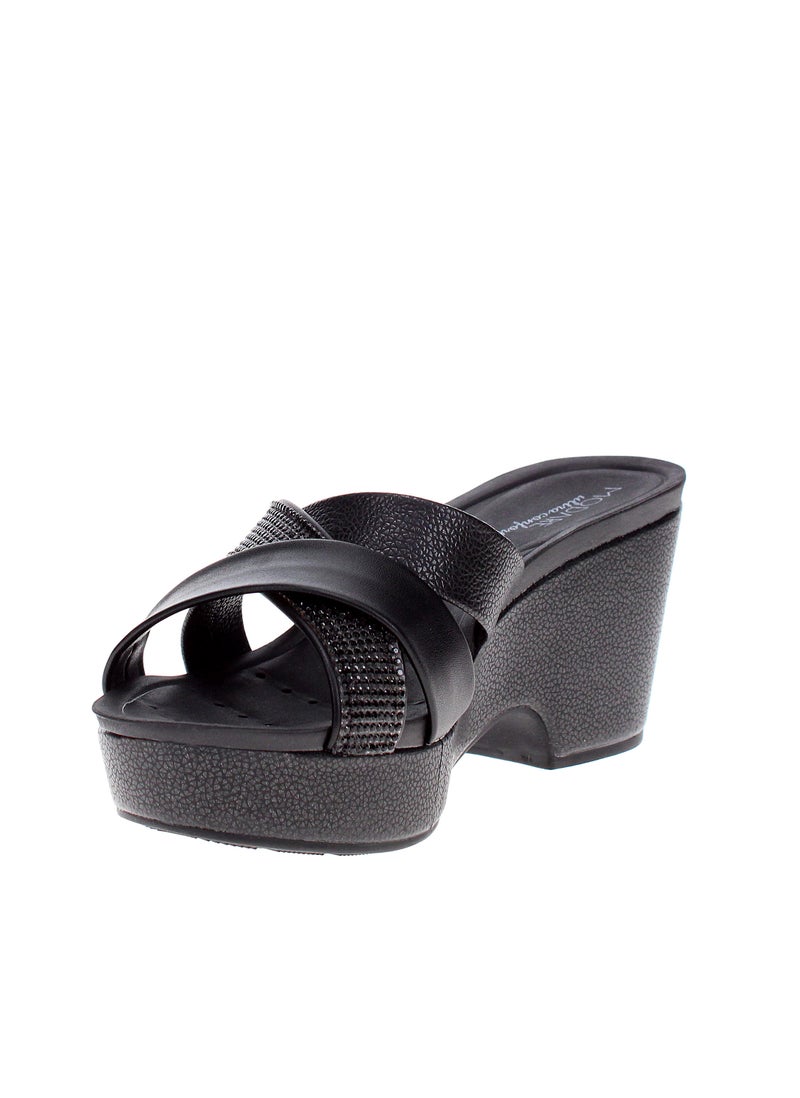 مودار صنادل بكعب عالٍ مع حزام خلفي - أحذية أنيقة بكعب عالٍ للفتيات والسيدات - Image 2