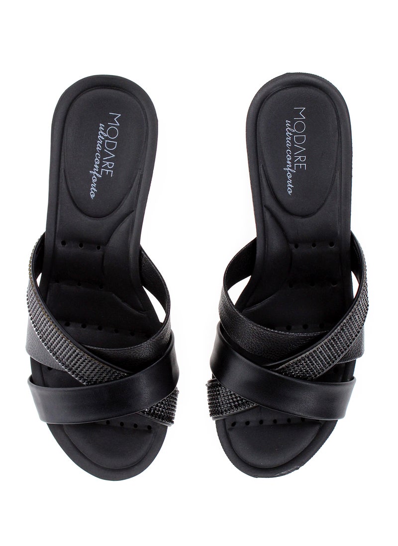 مودار صنادل بكعب عالٍ مع حزام خلفي - أحذية أنيقة بكعب عالٍ للفتيات والسيدات - Image 5