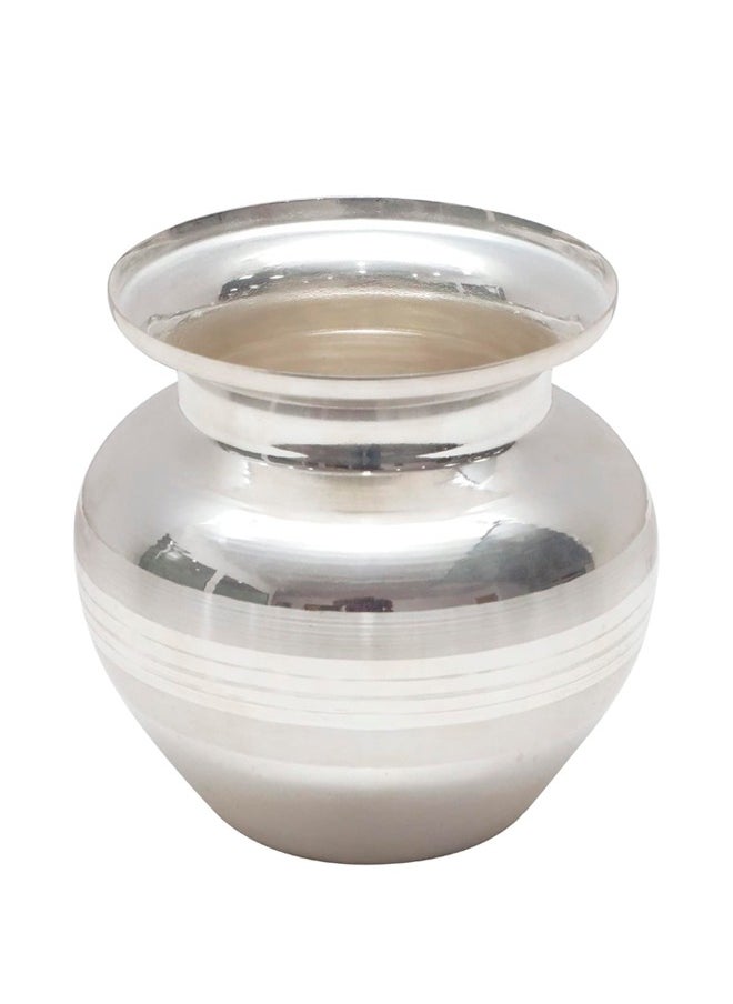 Silver Plated Kalash For Festival Puja Thali Diwali Home Temple And Office