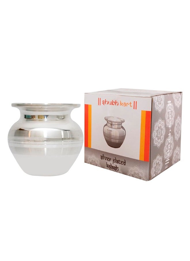 Silver Plated Kalash For Festival Puja Thali Diwali Home Temple And Office