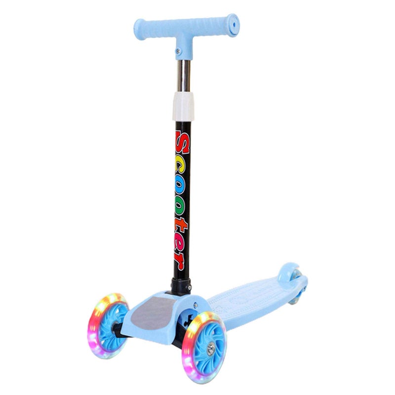 Scooters for Kids - Wheel Kick Scooter for Toddleers, Adjustable Height Wheels Scooter | Lightweight and Foldable Wheeled Scooter for Kids, Light Up Wheels for Kids Ages 2 to 8 Old, Colors