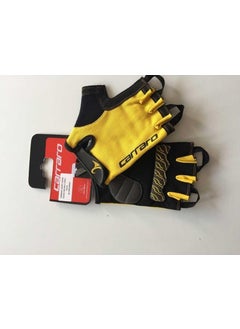 Carraro Short Finger Gloves Yellow V7D 