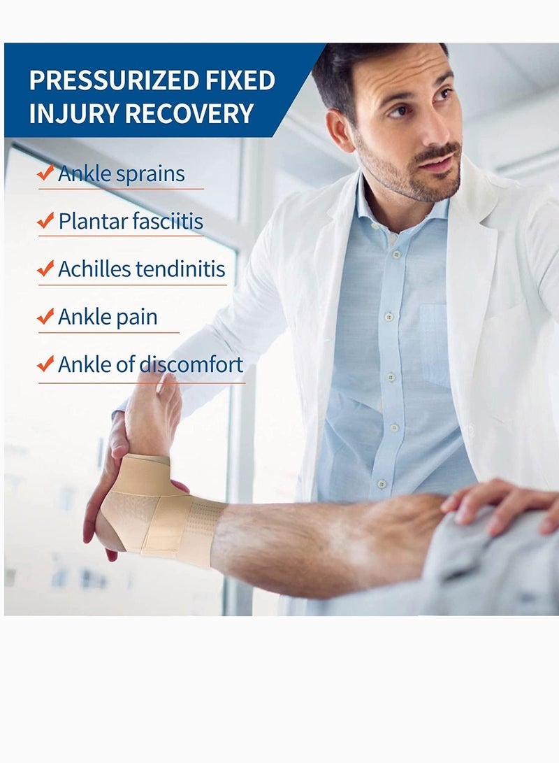 SYOSI Ankle Braces, Ultra Thin Breathable Adjustable Nonslip Compression Ankle Braces for Plantar Fasciitis Stabilizing Ligaments, Sports Injury Recovery Straps for Ankle Sprain Rehabilitation - Image 3