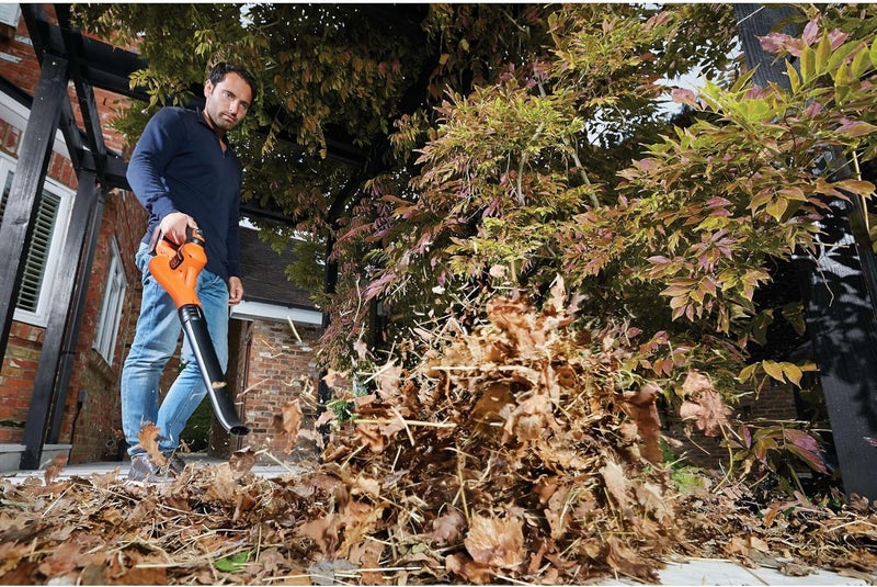 بلاك اند ديكر BLACK+DECKER منفاخ أوراق، بطارية غير متضمنة، نظام POWERCONNECT، سرعة نفخ 280 كم/ساعة، مقبض مريح - GWC1820PCB-XJ - Image 4