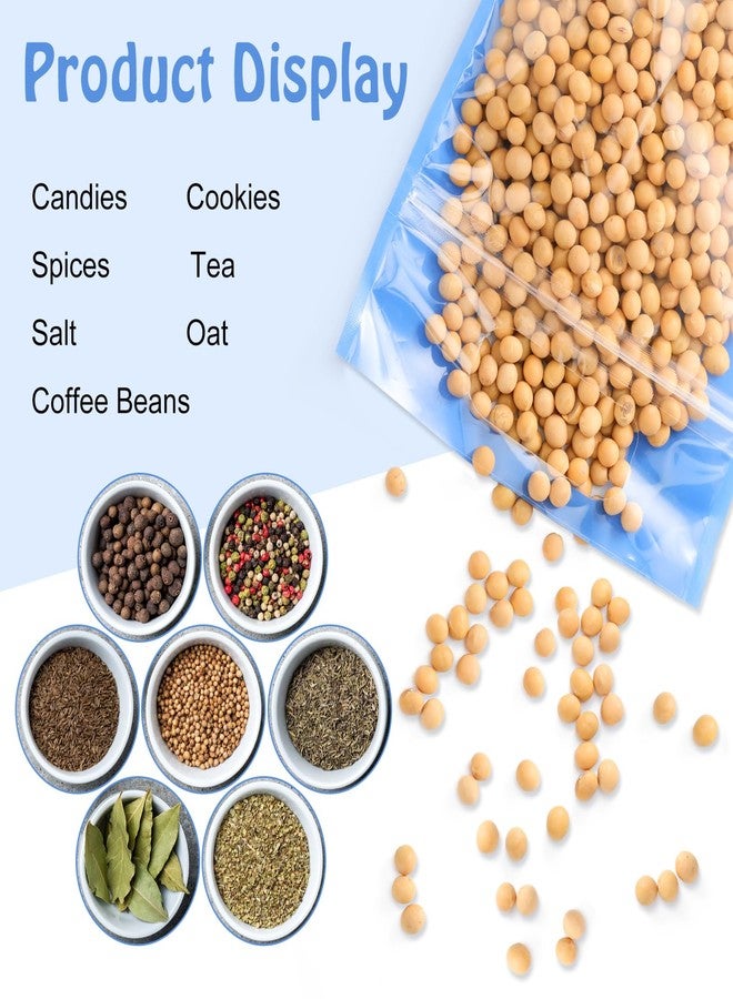 Sinload 30 Pcs Plastic Gift Bag Bulk 5.5 x 8.7 Inch Resealable Party Goodie Bag with Clear Window Color Favor Pouch with Handle for Home Birthday Wedding Party Candy Gift Wrap Supply(Clear) - Image 3