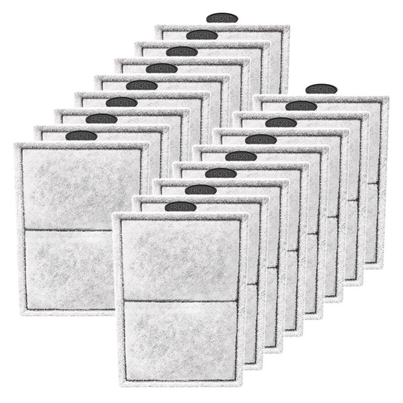 Pryitier 16 Pack PF-L Filter Cartridges for Top Fin PF20, PF30, PF40 and PF75 Power Filters, Large Carbon Replacement Aquarium Filter Cartridge for Fish Tank with Zeolite - Image 1