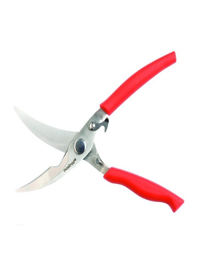 MASTRAD - Multifunctional Kitchen Scissors - With Magnetic Holder - Stainless-Steel - Red 9" x 3" x 1" - Image 1