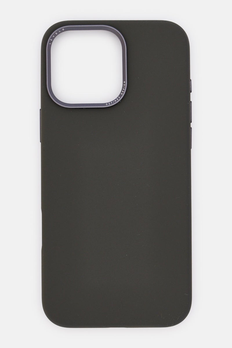 LEVELO iPhone 16 Pro Max Iris Magsafe Liquid Silicone Case, Grey - Image 1