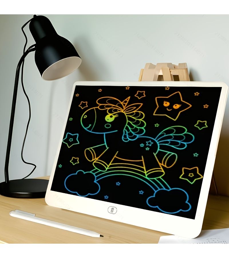 Large Size LCD Writing Board Reusable Erasable Slate Drawing Board Suitable for Kids Ages 3 8 Electronic Drawing and Sketching Board with Colorful Border Educational Birthday Gift for Boys and Girls 11 Inch Pink - Image 3