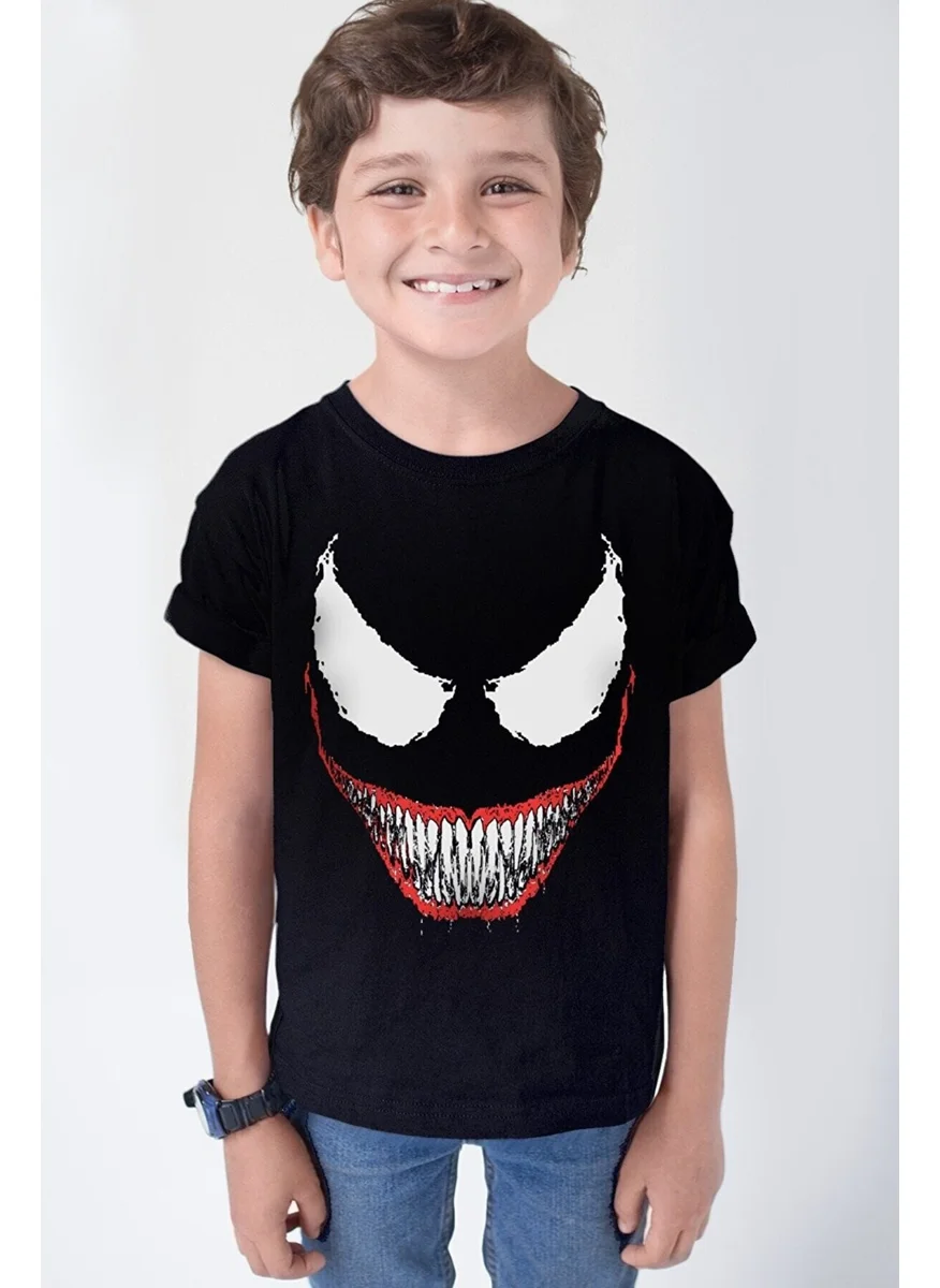 روك اند رول Crocodile Teeth Black Short Sleeve Girls Boys Unisex Kids T-Shirt