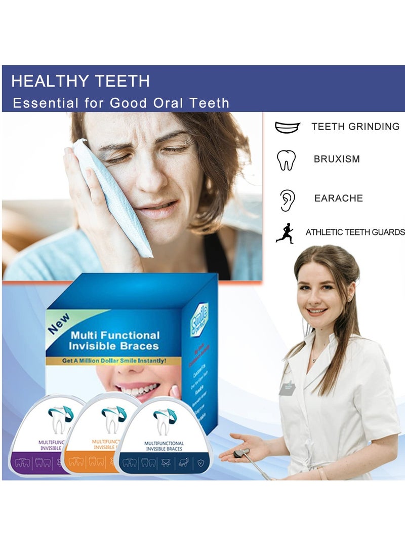 KASTWAVE Mouth Guard for Teeth Grinding, Upgraded Moldable Dental Guard for Teeth Grinding at Night, Trays Straightener, Sport Athletic, Teeth Grinding, Stops Bruxism, Eliminates Teeth Clenching - Pack of 3  - Image 3