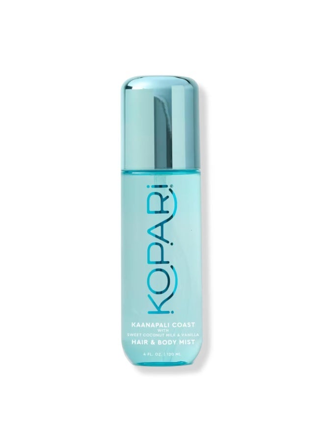 Kopari Kopari Hair & Body Mist Kaanapali Coast, Long-Lasting Clean Creamy Coconut Scent, Blend of Sweet Coconut Milk and Vanilla, Hints of Warm Spice, 4 oz - Image 1