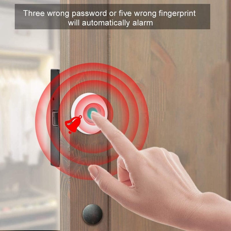 klarako Smart Keyless Fingerprint Lock, Electric Anti Theft Combination Lock Security Semiconductor Biometric Fingerprint Door Lock for Drawer Cabinet - Image 5