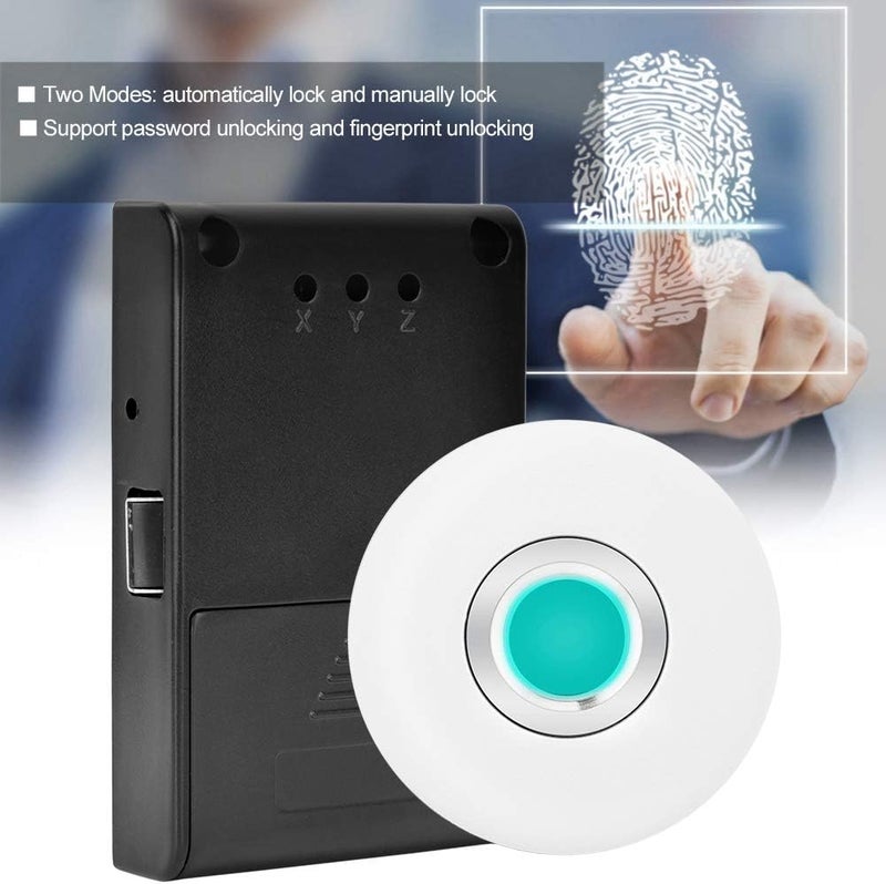 klarako Smart Keyless Fingerprint Lock, Electric Anti Theft Combination Lock Security Semiconductor Biometric Fingerprint Door Lock for Drawer Cabinet - Image 3