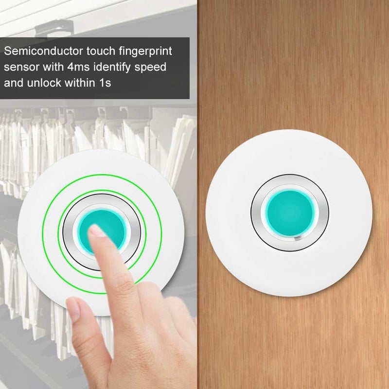 klarako Smart Keyless Fingerprint Lock, Electric Anti Theft Combination Lock Security Semiconductor Biometric Fingerprint Door Lock for Drawer Cabinet - Image 4