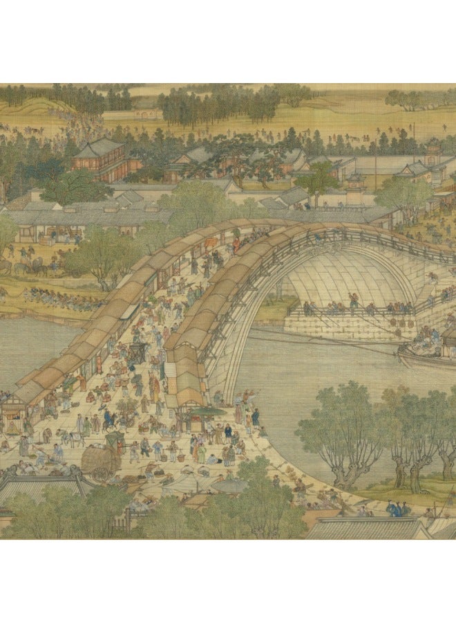 Loquat 20,000 Pieces Of Qingming Shanghe Panorama Wooden Puzzle Adult Famous Paintings Decorative Goddess Festival Gift Children's Toys-Color:Happy China Long Axis 3000 Pieces Part 1 - Image 2