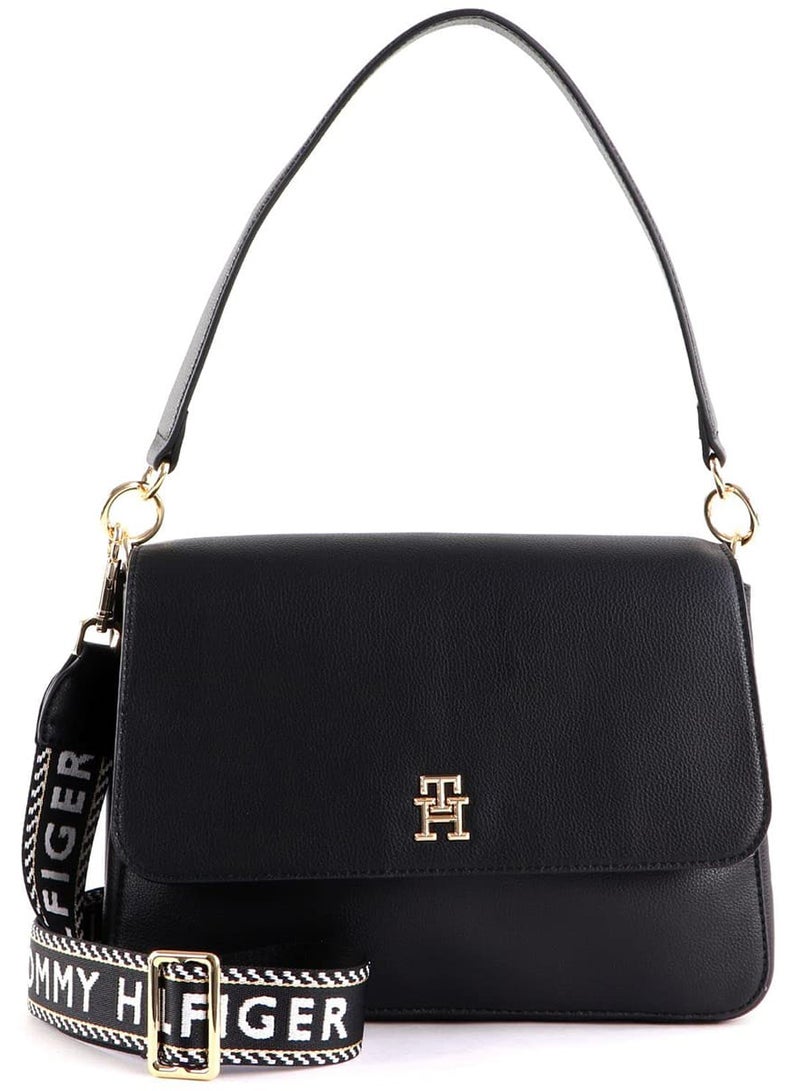 Tommy Icons Tommy Hilfiger Black Women Handbag Aw0Aw14510 Blk - Image 1