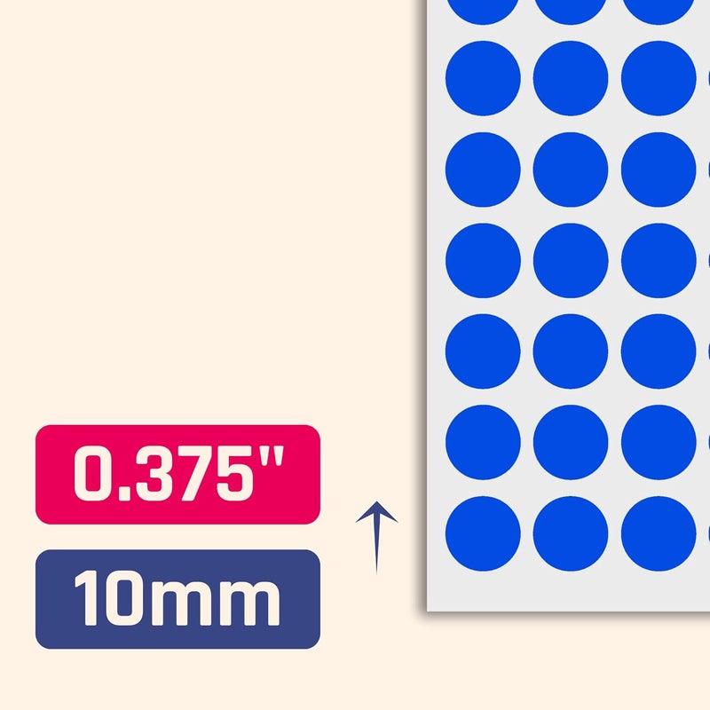 TownStix 3000 Pack, 0.375" Round Colored Dot Stickers Labels - 10 Colors - Image 3