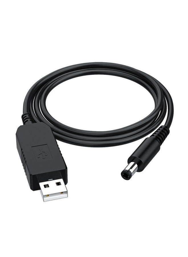 خط تعزيز USB 5V إلى 9V12V DC ذو ثقب دائري 55 مناسب لجهاز التوجيه المنزلي الصغير وشحن القطة الضوئية وسلك الطاقة - اللون: أسود خط تعزيز 5V إلى 12V - Image 5