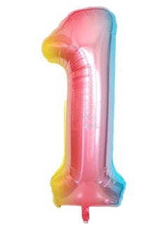 KATCHON Rainbow Number 1 Balloon for 1st Birthday  - Image 1