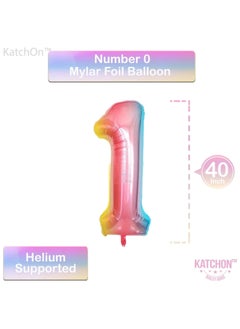 KATCHON Rainbow Number 1 Balloon for 1st Birthday  - Image 2