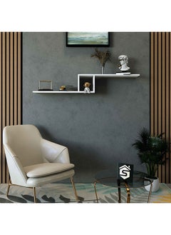 Stylish Home Wall shelf SHRAF-13 white 140x17x23 cm  - Image 1