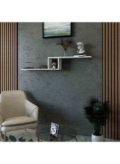 Stylish Home Wall shelf SHRAF-13 white 140x17x23 cm  - Image 2
