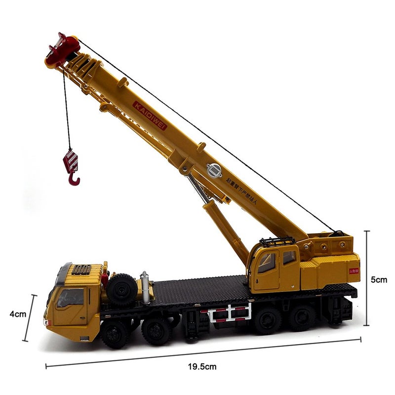 eMart Alloy Die-cast Model Toy Engineering Heavy Crane Truck Vehicle Car Simulation Miniature 1:55 Kids Gift - Image 4