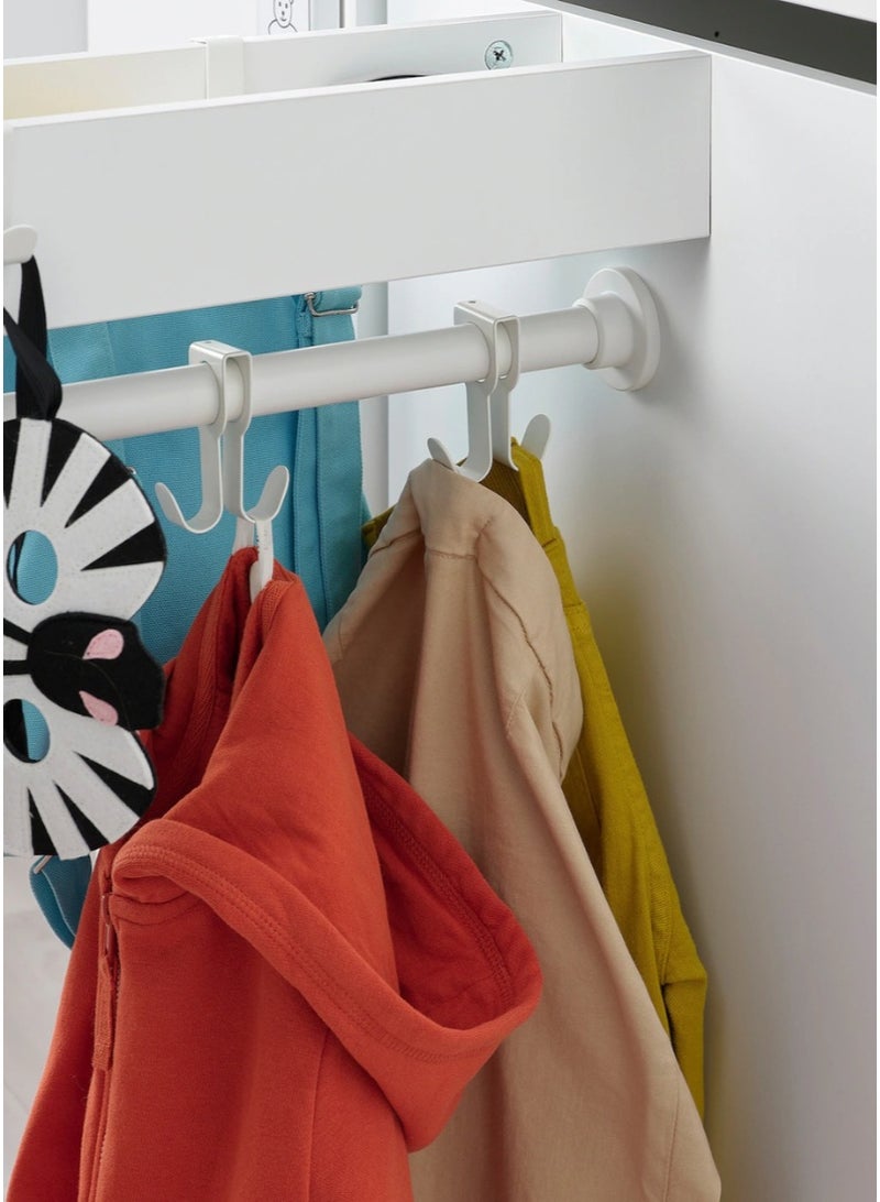 White Clothes-Rail Hooks 2-Pack - Image 2