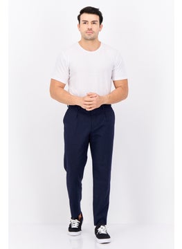 GANT Men Slim Fit Solid Straight Leg Pants, Dark Blue  - Image 4
