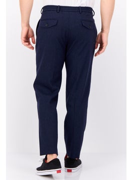 GANT Men Slim Fit Solid Straight Leg Pants, Dark Blue  - Image 2