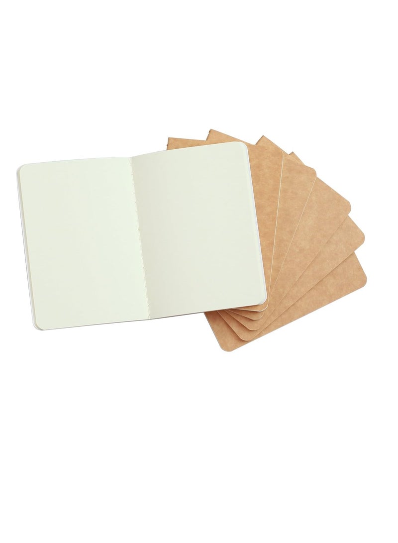 TWONE Softcover Pocket Notebook Set - 3.5" x 5.5" - 6 Pack - 30 Sheets - 60 Blank Pages - Perfect for the Traveler or Author - Image 5